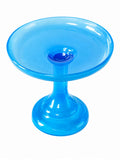 Vintage Blue Opaline Glass Pedestal Candy & Sweet Dish