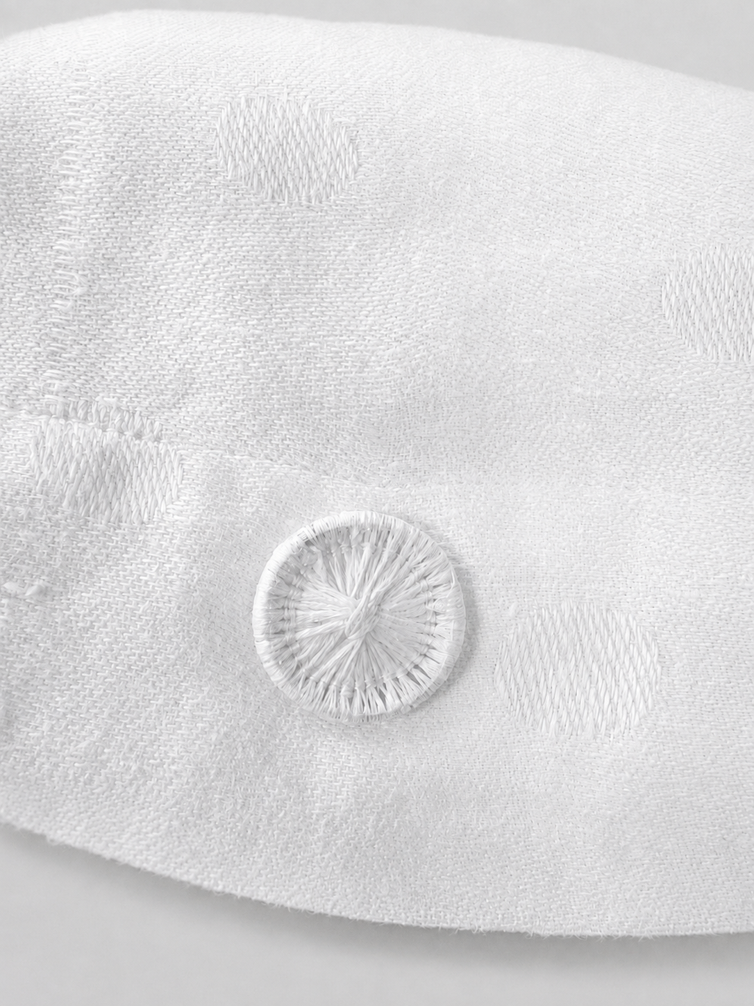 Beautiful Hungarian Country Linen Damask Pillowcase with Madeira Embroidery and Monogram – 90 × 72 cm
