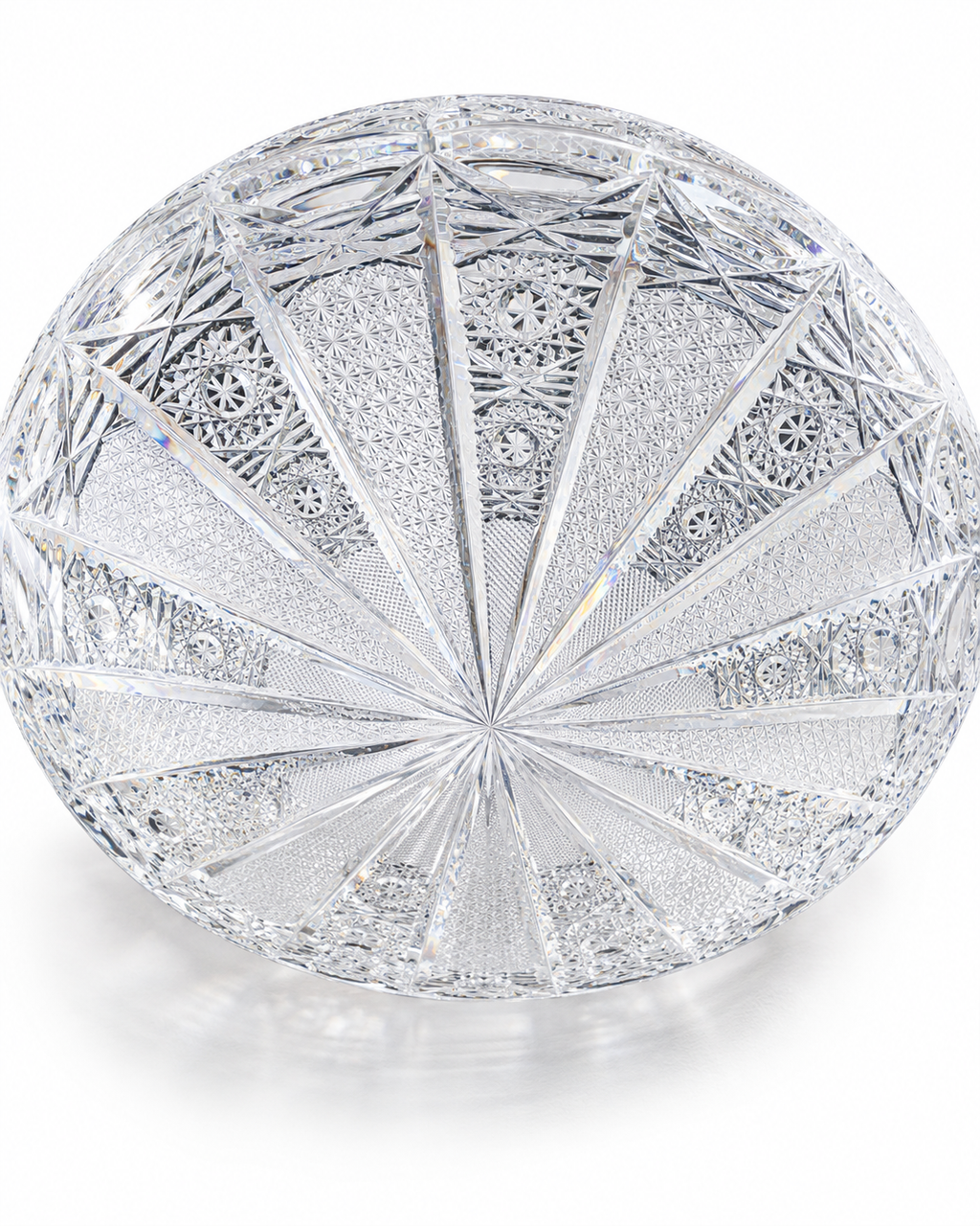 Vintage Bohemia Crystal Centerpiece Fruit Bowl – 1960s