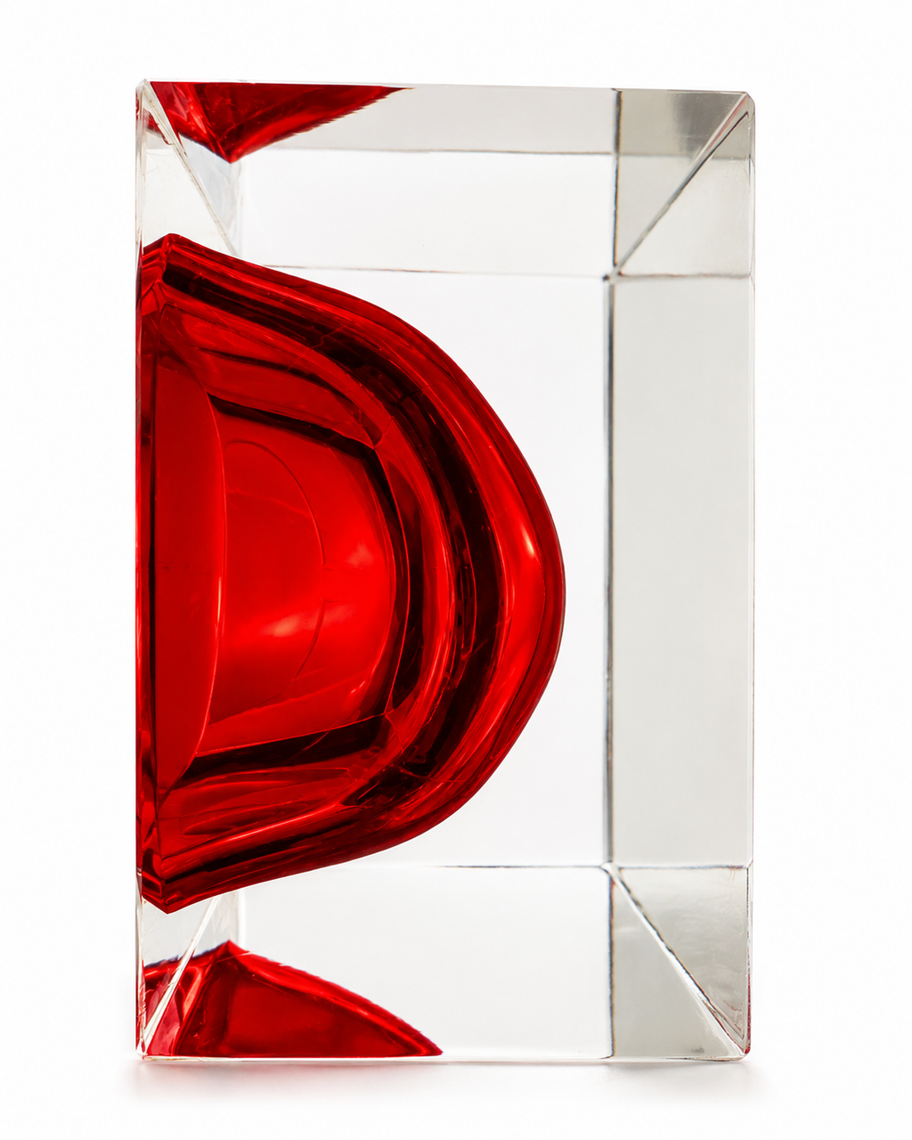 Flavio Poli Murano Sommerso Glass Ashtray / Jewelry Dish.
