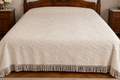 Antique Large Cotton Piqué Bedspread – 270 × 235 cm