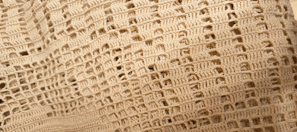Antique Cherub Hand-Crocheted Bedspread – 215 × 260 cm