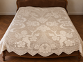 Antique Cherub Hand-Crocheted Bedspread – 215 × 260 cm