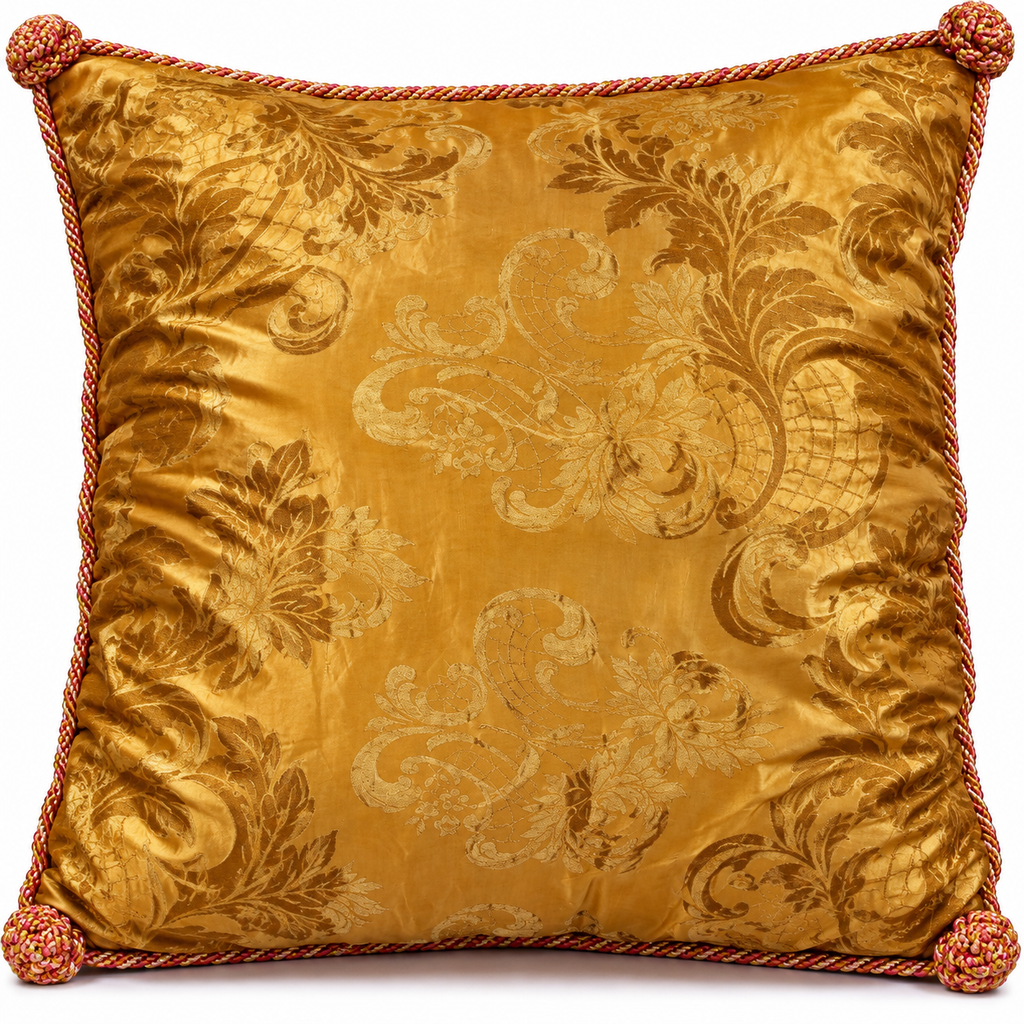 Authentic Antique Reversible Baroque Jacquard Oversized Cushion Cover.